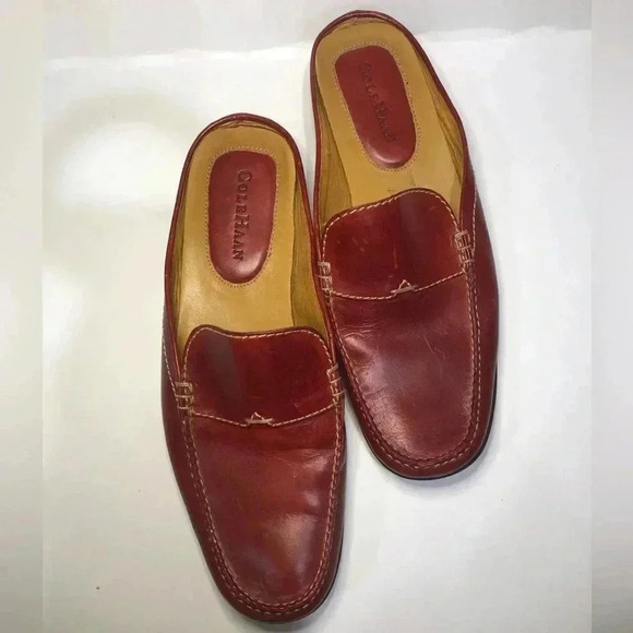 Cole Haan Women Shoe Red Mule Slide Flat Pre Owned 7.5 (see photos). - Picture 3 of 14